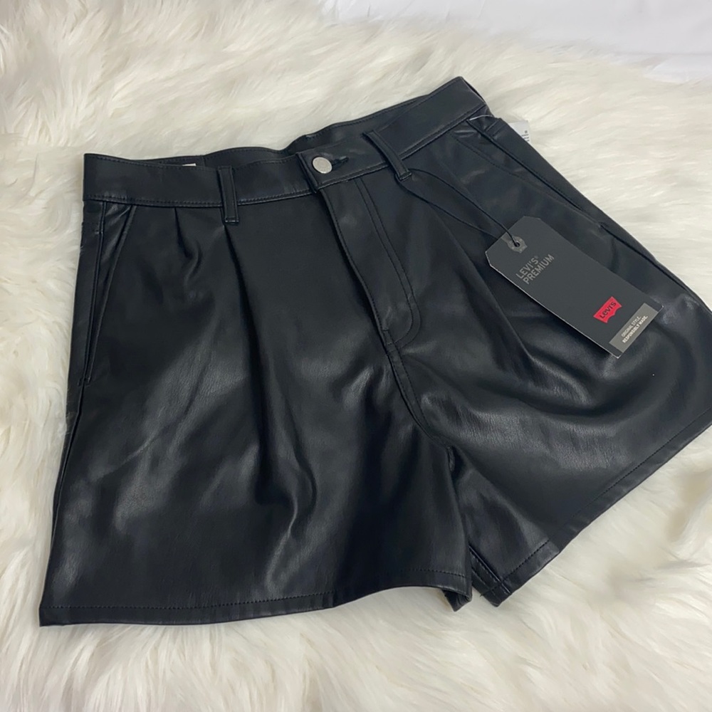 LEVIS HR LEATHER FAUX LEATHER NIGHT SHORTS